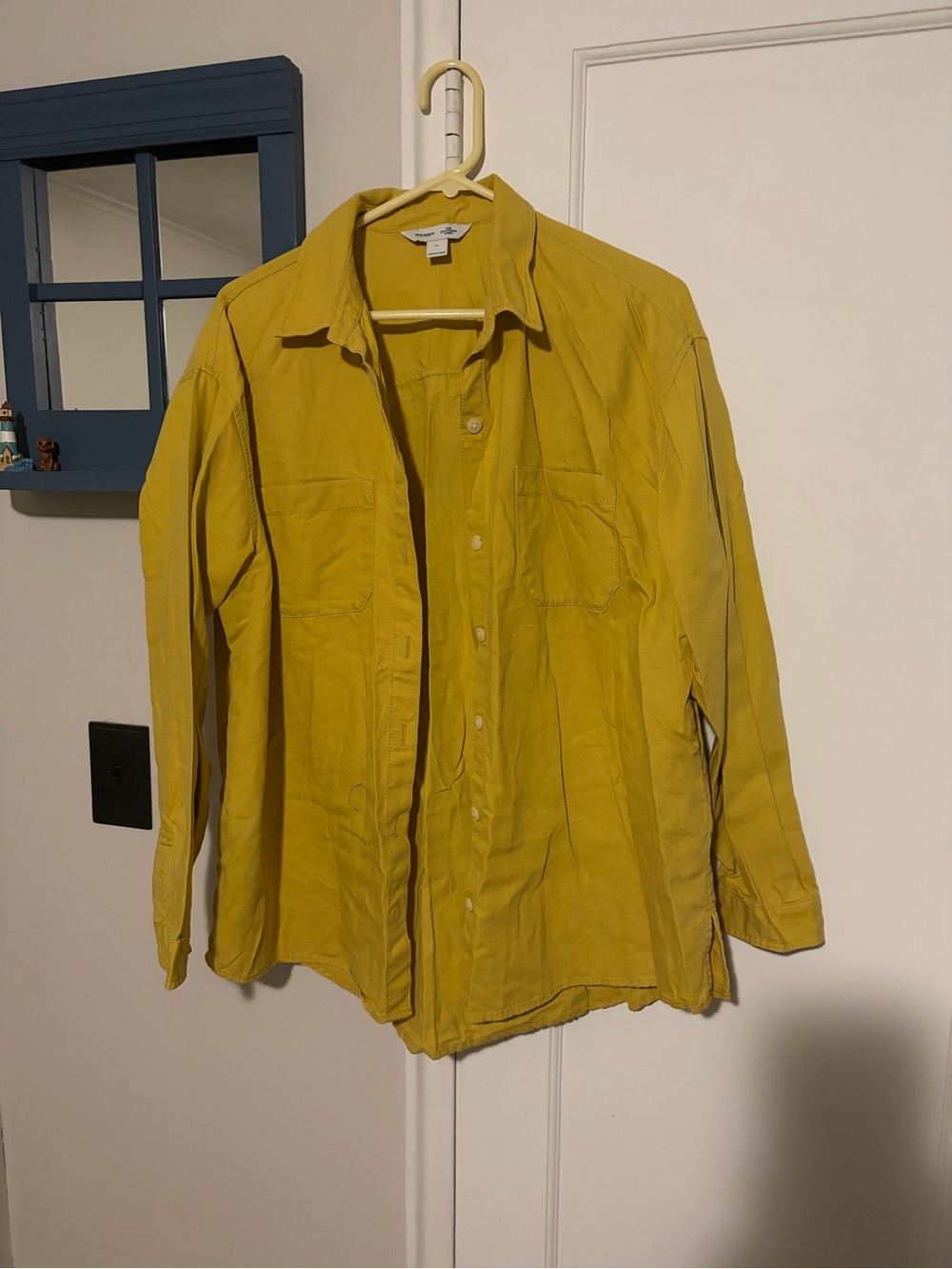 Old Navy Men's Lightweight Shirt Jacket in Mustard Yellow